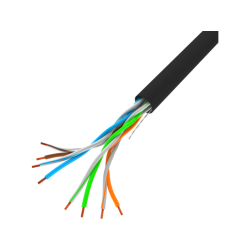 LAN KABEL CAT.5E UTP 305M PEVNÝ CU ČERNÝ