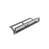 PATCH PANEL 12 PORTŮ 1U S ORGANIZÉREM PRO KEYSTONE MODULY ČERNÝ