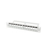 PATCH PANEL 12 PORTŮ 1U S ORGANIZÉREM PRO KEYSTONE MODULY ŠEDÝ