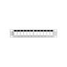 PATCH PANEL 12 PORTŮ 1U S ORGANIZÉREM PRO KEYSTONE MODULY ŠEDÝ