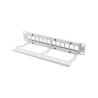 PATCH PANEL 12 PORTŮ 1U S ORGANIZÉREM PRO KEYSTONE MODULY ŠEDÝ