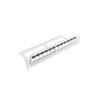PATCH PANEL 12 PORTŮ 1U S ORGANIZÉREM PRO KEYSTONE MODULY ŠEDÝ