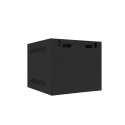 RACKOVÁ SKŘÍŇ 10" NÁSTĚNNÁ 4U/280X310 PRO VLASTNÍ MONTÁŽ S KOVOVÝMI DVEŘMI ČERNÁ  (PLOCHÉ BALENÍ)