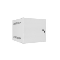 RACKOVÁ SKŘÍŇ 10" NÁSTĚNNÁ 4U/280X310 PRO VLASTNÍ MONTÁŽ S KOVOVÝMI DVEŘMI ŠEDÁ  (PLOCHÉ BALENÍ)
