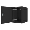 RACKOVÁ SKŘÍŇ 10" PRO MONTÁŽ NA STĚNU 6U/280X310 PRO VLASTNÍ MONTÁŽ S KOVOVÝMI DVEŘMI ČERNÁ  (PLOCHÉ BALENÍ)