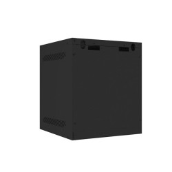 RACKOVÁ SKŘÍŇ 10" PRO MONTÁŽ NA STĚNU 6U/280X310 PRO VLASTNÍ MONTÁŽ S KOVOVÝMI DVEŘMI ČERNÁ  (PLOCHÉ BALENÍ)