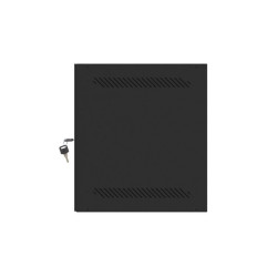 RACKOVÁ SKŘÍŇ 10" PRO MONTÁŽ NA STĚNU 6U/280X310 PRO VLASTNÍ MONTÁŽ S KOVOVÝMI DVEŘMI ČERNÁ  (PLOCHÉ BALENÍ)