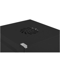 RACKOVÁ SKŘÍŇ 10" PRO MONTÁŽ NA STĚNU 6U/280X310 PRO VLASTNÍ MONTÁŽ S KOVOVÝMI DVEŘMI ČERNÁ  (PLOCHÉ BALENÍ)