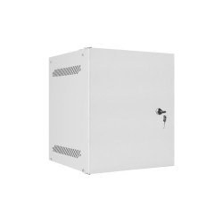 RACKOVÁ SKŘÍŇ 10" PRO MONTÁŽ NA STĚNU 6U/280X310 PRO VLASTNÍ MONTÁŽ S KOVOVÝMI DVEŘMI ŠEDÁ  (PLOCHÉ BALENÍ)