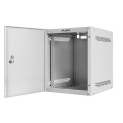 RACKOVÁ SKŘÍŇ 10" PRO MONTÁŽ NA STĚNU 6U/280X310 PRO VLASTNÍ MONTÁŽ S KOVOVÝMI DVEŘMI ŠEDÁ  (PLOCHÉ BALENÍ)