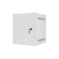 RACKOVÁ SKŘÍŇ 10" PRO MONTÁŽ NA STĚNU 6U/280X310 PRO VLASTNÍ MONTÁŽ S KOVOVÝMI DVEŘMI ŠEDÁ  (PLOCHÉ BALENÍ)