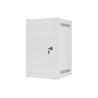 RACKOVÁ SKŘÍŇ 10" PRO MONTÁŽ NA STĚNU 9U/280X310 PRO VLASTNÍ MONTÁŽ S KOVOVÝMI DVEŘMI ŠEDÁ  (PLOCHÉ BALENÍ)