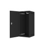 RACKOVÁ SKŘÍŇ 10" NÁSTĚNNÁ 12U/280X310 PRO VLASTNÍ MONTÁŽ S KOVOVÝMI DVEŘMI ČERNÁ  (PLOCHÉ BALENÍ)
