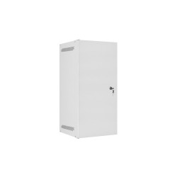 RACKOVÁ SKŘÍŇ 10" NÁSTĚNNÁ 12U/280X310 PRO VLASTNÍ MONTÁŽ S KOVOVÝMI DVEŘMI ŠEDÁ  (PLOCHÉ BALENÍ)