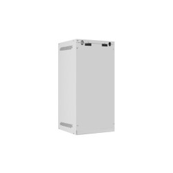RACKOVÁ SKŘÍŇ 10" NÁSTĚNNÁ 12U/280X310 PRO VLASTNÍ MONTÁŽ S KOVOVÝMI DVEŘMI ŠEDÁ  (PLOCHÉ BALENÍ)