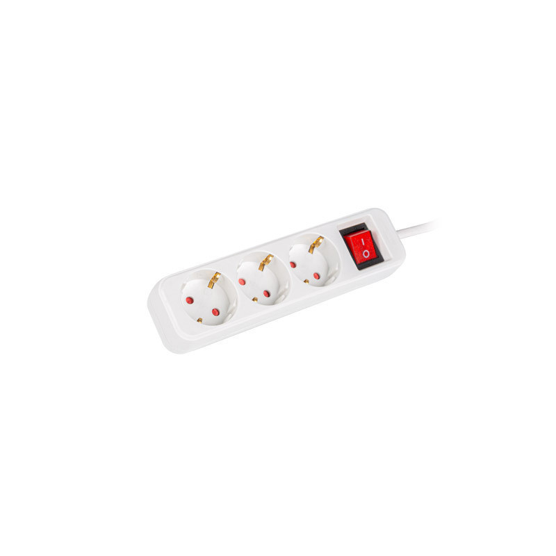 NAPÁJECÍ LIŠTA 1,5 M 3X ZÁSUVKY SCHUKO S VYPÍNAČEM KVALITNÍ MĚDĚNÝ KABEL BÍLÝ NAPÁJECÍ LIŠTA 1,5 M 3X ZÁSUVKY SCHUKO S VYPÍNAČEM KVALITNÍ MĚDĚNÝ KABEL BÍLÝ