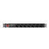 NAPÁJECÍ DISTRIBUČNÍ JEDNOTKA (PDU) PRO 19"  1U 16A 2M 7X SCHUKO ZÁSUVKY SPD-3MP ČERNÁ