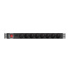 NAPÁJECÍ DISTRIBUČNÍ JEDNOTKA (PDU) 19"  1U 16A 2M 8X FRANCOUZSKÉ ZÁSUVKY ČERNÁ