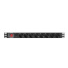 NAPÁJECÍ DISTRIBUČNÍ JEDNOTKA (PDU) 19"  1U 16A 2M 8X SCHUKO ZÁSUVKY ČERNÁ