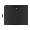 RACKOVÁ SKŘÍŇ 19" PRO MONTÁŽ NA STĚNU 6U/600X450 PRO VLASTNÍ MONTÁŽ S KOVOVÝMI DVEŘMI ČERNÁ  (PLOCHÉ BALENÍ)