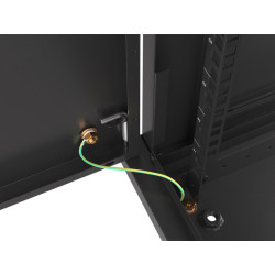 RACKOVÁ SKŘÍŇ 19" PRO MONTÁŽ NA STĚNU 6U/600X450 PRO VLASTNÍ MONTÁŽ S KOVOVÝMI DVEŘMI ČERNÁ  (PLOCHÉ BALENÍ)