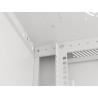 RACKOVÁ SKŘÍŇ 19" PRO MONTÁŽ NA STĚNU 6U/600X450 PRO VLASTNÍ MONTÁŽ S KOVOVÝMI DVEŘMI ŠEDÁ  (PLOCHÉ BALENÍ)