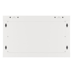 RACKOVÁ SKŘÍŇ 19" PRO MONTÁŽ NA STĚNU 6U/600X450 PRO VLASTNÍ MONTÁŽ S KOVOVÝMI DVEŘMI ŠEDÁ  (PLOCHÉ BALENÍ)