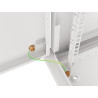 RACKOVÁ SKŘÍŇ 19" PRO MONTÁŽ NA STĚNU 6U/600X450 PRO VLASTNÍ MONTÁŽ S KOVOVÝMI DVEŘMI ŠEDÁ  (PLOCHÉ BALENÍ)
