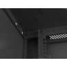 19" RACKOVÁ SKŘÍŇ PRO MONTÁŽ NA STĚNU 9U/600X450 PRO VLASTNÍ MONTÁŽ S KOVOVÝMI DVEŘMI ČERNÁ  (PLOCHÉ BALENÍ)