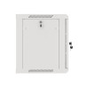 RACKOVÁ SKŘÍŇ 19" PRO MONTÁŽ NA STĚNU 9U/600X450 PRO VLASTNÍ MONTÁŽ S KOVOVÝMI DVEŘMI ŠEDÁ  (PLOCHÉ BALENÍ)