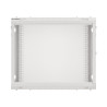 RACKOVÁ SKŘÍŇ 19" PRO MONTÁŽ NA STĚNU 9U/600X450 PRO VLASTNÍ MONTÁŽ S KOVOVÝMI DVEŘMI ŠEDÁ  (PLOCHÉ BALENÍ)