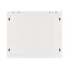 RACKOVÁ SKŘÍŇ 19" PRO MONTÁŽ NA STĚNU 9U/600X450 PRO VLASTNÍ MONTÁŽ S KOVOVÝMI DVEŘMI ŠEDÁ  (PLOCHÉ BALENÍ)