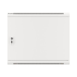 RACKOVÁ SKŘÍŇ 19" PRO MONTÁŽ NA STĚNU 9U/600X600 PRO VLASTNÍ MONTÁŽ S KOVOVÝMI DVEŘMI ŠEDÁ  (PLOCHÉ BALENÍ)