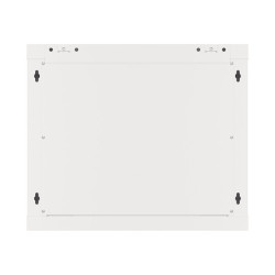 RACKOVÁ SKŘÍŇ 19" PRO MONTÁŽ NA STĚNU 9U/600X600 PRO VLASTNÍ MONTÁŽ S KOVOVÝMI DVEŘMI ŠEDÁ  (PLOCHÉ BALENÍ)
