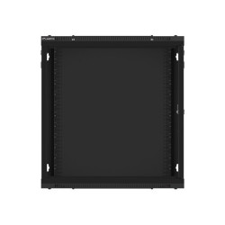 RACKOVÁ SKŘÍŇ 19" NÁSTĚNNÁ 12U/600X600 PRO VLASTNÍ MONTÁŽ S KOVOVÝMI DVEŘMI ČERNÁ  (PLOCHÉ BALENÍ)