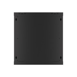 RACKOVÁ SKŘÍŇ 19" NÁSTĚNNÁ 12U/600X600 PRO VLASTNÍ MONTÁŽ S KOVOVÝMI DVEŘMI ČERNÁ  (PLOCHÉ BALENÍ)
