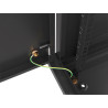 RACKOVÁ SKŘÍŇ 19" NÁSTĚNNÁ 12U/600X600 PRO VLASTNÍ MONTÁŽ S KOVOVÝMI DVEŘMI ČERNÁ  (PLOCHÉ BALENÍ)