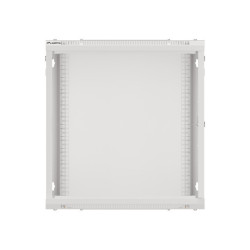 RACKOVÁ SKŘÍŇ 19" NÁSTĚNNÁ 12U/600X600 PRO VLASTNÍ MONTÁŽ S KOVOVÝMI DVEŘMI ŠEDÁ  (PLOCHÉ BALENÍ)