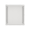 RACKOVÁ SKŘÍŇ 19" NÁSTĚNNÁ 12U/600X600 PRO VLASTNÍ MONTÁŽ S KOVOVÝMI DVEŘMI ŠEDÁ  (PLOCHÉ BALENÍ)
