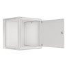 RACKOVÁ SKŘÍŇ 19" NÁSTĚNNÁ 12U/600X600 PRO VLASTNÍ MONTÁŽ S KOVOVÝMI DVEŘMI ŠEDÁ  (PLOCHÉ BALENÍ)