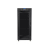 19" VOLNĚ STOJÍCÍ RACKOVÁ SKŘÍŇ 27U/600X600 (FLAT PACK) S PROSKLENÝMI DVEŘMI LCD ČERNÁ  V2