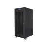 19" VOLNĚ STOJÍCÍ RACKOVÁ SKŘÍŇ 27U/600X800 (FLAT PACK) SE SÍŤOVÝMI DVEŘMI LCD ČERNÁ  V2