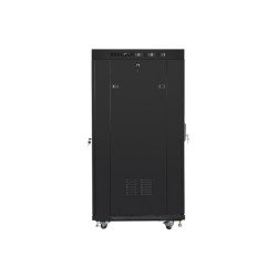 19" VOLNĚ STOJÍCÍ RACKOVÁ SKŘÍŇ 27U/600X800 (FLAT PACK) SE SÍŤOVÝMI DVEŘMI LCD ČERNÁ  V2