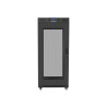 19" VOLNĚ STOJÍCÍ RACKOVÁ SKŘÍŇ 27U/600X800 (FLAT PACK) SE SÍŤOVÝMI DVEŘMI LCD ČERNÁ  V2