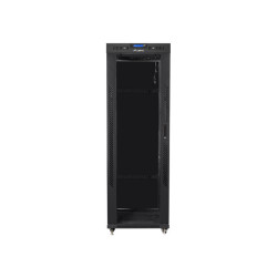 19" VOLNĚ STOJÍCÍ RACKOVÁ SKŘÍŇ 37U/600X800 (FLAT PACK) S PROSKLENÝMI DVEŘMI LCD ČERNÁ  V2