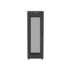 RACKOVÁ SKŘÍŇ 19" VOLNĚ STOJÍCÍ 37U/600X800 (FLAT PACK) S DVÍŘKY SE SÍŤKOU LCD ČERNÁ  V2
