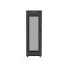 RACKOVÁ SKŘÍŇ 19" VOLNĚ STOJÍCÍ 37U/600X800 (FLAT PACK) S DVÍŘKY SE SÍŤKOU LCD ČERNÁ  V2