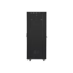 RACKOVÁ SKŘÍŇ 19" VOLNĚ STOJÍCÍ 37U/600X800 (FLAT PACK) S DVÍŘKY SE SÍŤKOU LCD ČERNÁ  V2