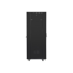 RACKOVÁ SKŘÍŇ 19" VOLNĚ STOJÍCÍ 37U/600X800 (FLAT PACK) S DVÍŘKY SE SÍŤKOU LCD ČERNÁ  V2