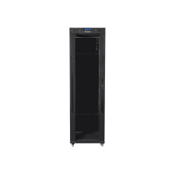 19" VOLNĚ STOJÍCÍ RACKOVÁ SKŘÍŇ 42U/600X800 (FLAT PACK) S PROSKLENÝMI DVEŘMI LCD ČERNÁ  V2